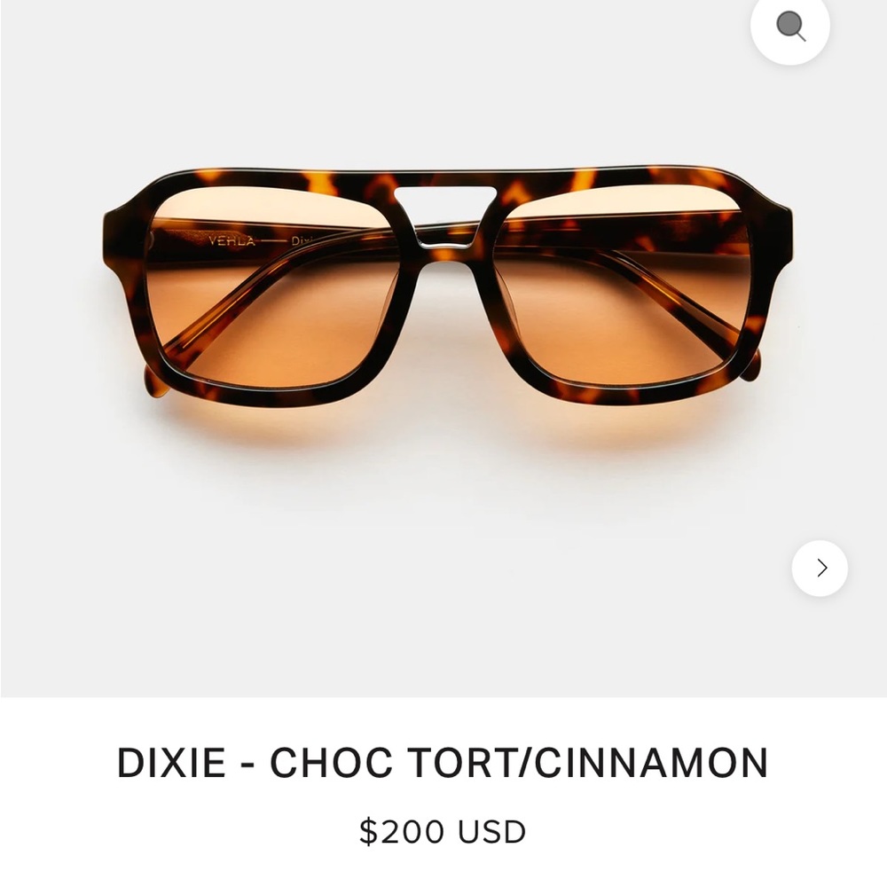 Brand new VEHLA Dixie - Choc Tortilla/Cinnamon sunglasses. Timeless sunnies.